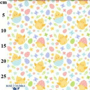 Easter Chicks in 100% Cotton per 1/2 mt