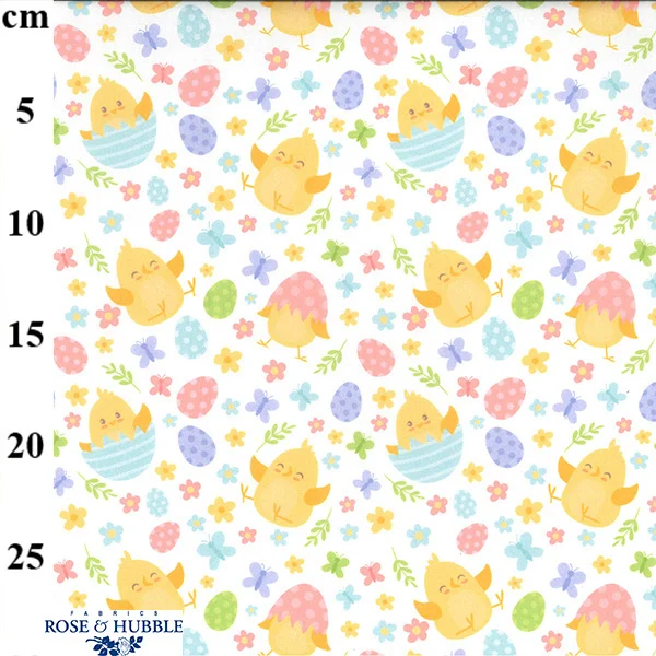 Easter Chicks in 100% Cotton per 1/2 mt