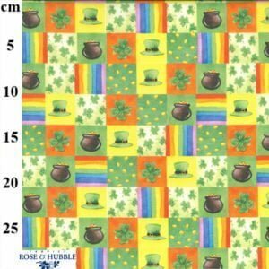 St Patricks Day - End of the Rainbow, 100% Cotton per 1/2 mt