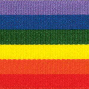Rainbow Coloured Striped Ribbon