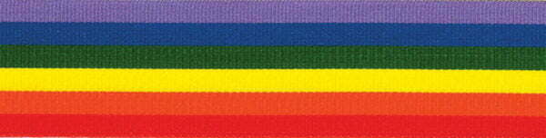 Rainbow Coloured Striped Ribbon