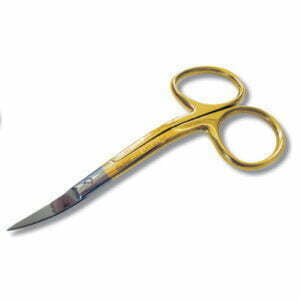 Embroidery Scissors, Gold-Plated, Double Curved: 9cm or 3.5in