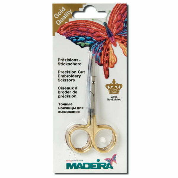 Embroidery Scissors, Gold-Plated, Double Curved: 9cm or 3.5in - Image 2