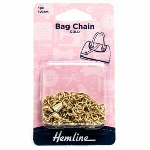 Metal Bag Chain with easy attach clips, 120cm length