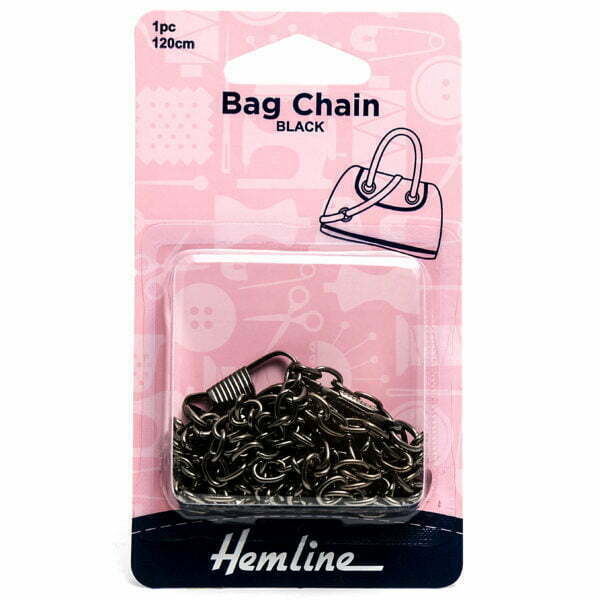 Metal Bag Chain with easy attach clips, 120cm length - Image 2