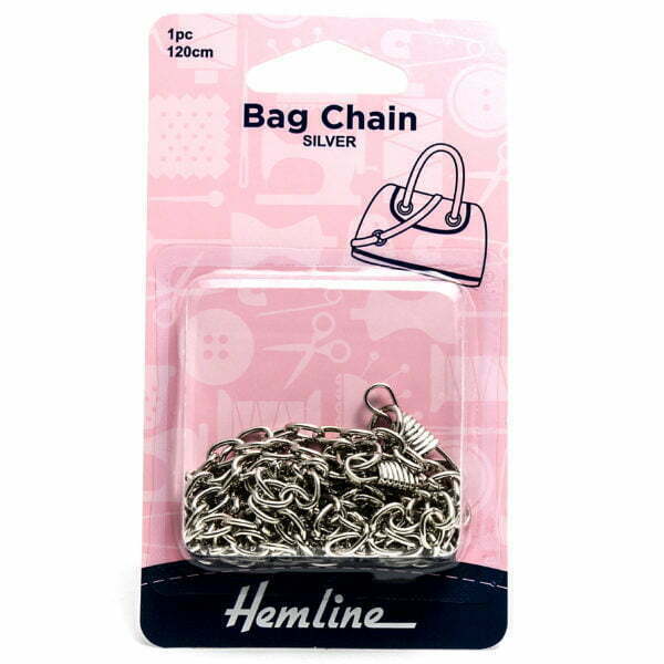 Metal Bag Chain with easy attach clips, 120cm length - Image 3