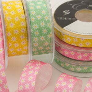 Daisy Chain printed ribbon 25mm width