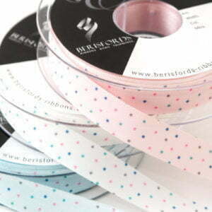 Printed Ribbon in Pastels with Mini Dots