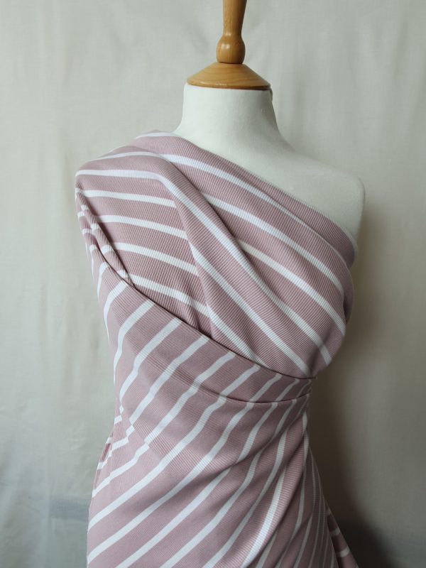'Bretton' striped stretch Ribbed Jersey