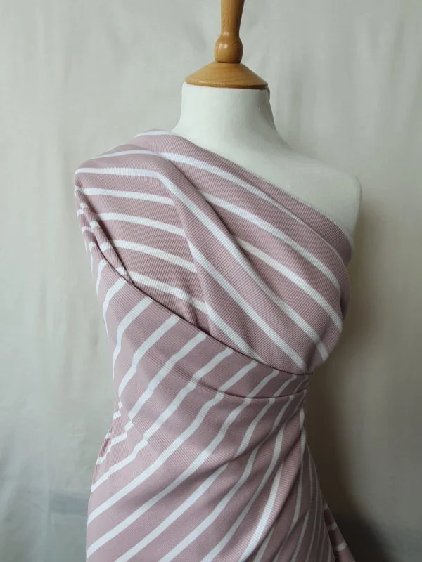 'Bretton' striped stretch Ribbed Jersey
