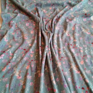 Wildflower Multi coloured stretch Ribbed Jersey