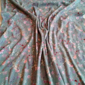 Wildflower Multi coloured stretch Ribbed Jersey
