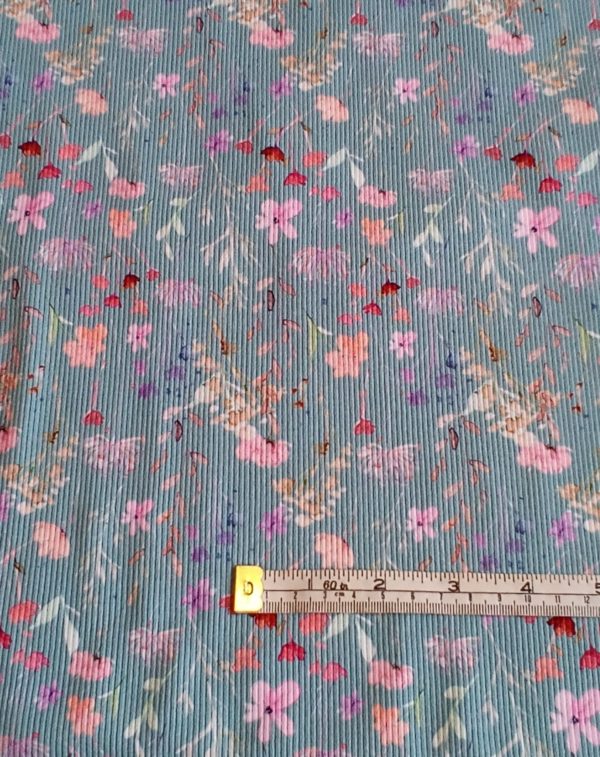 Wildflower Multi coloured stretch Ribbed Jersey - Image 6