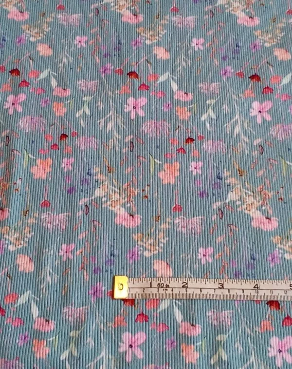 Wildflower Multi coloured stretch Ribbed Jersey - Image 6