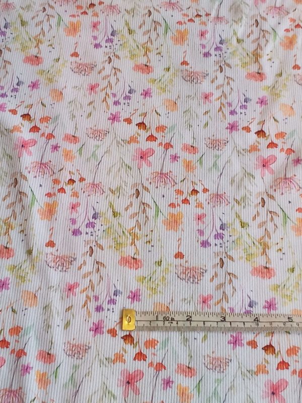 Wildflower Multi coloured stretch Ribbed Jersey - Image 3