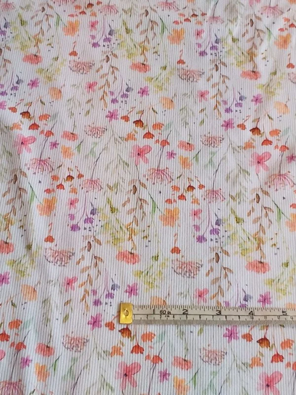 Wildflower Multi coloured stretch Ribbed Jersey - Image 3
