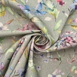 Giardino 90% Recycled Cotton 10% Organic Linen Digitally Printed Fabric - OGL008