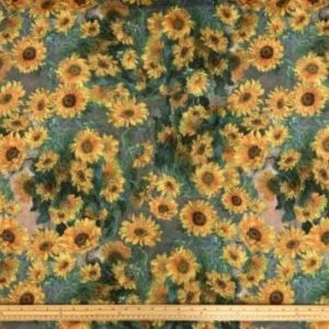 Van Gogh Sunflowers Dress and Soft Upholstery Printed Velvet
