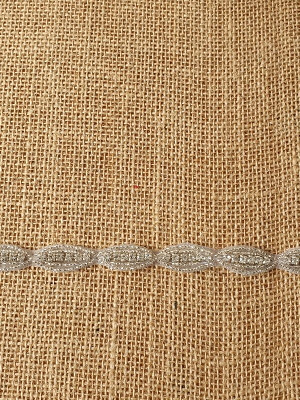 Clear Crystal Diamantee Oval Trim by the metre