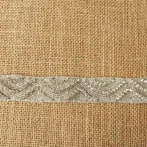 Clear Crystal Diamantee 'Art Deco' Trim by the metre