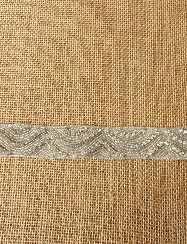 Clear Crystal Diamantee 'Art Deco' Trim by the metre