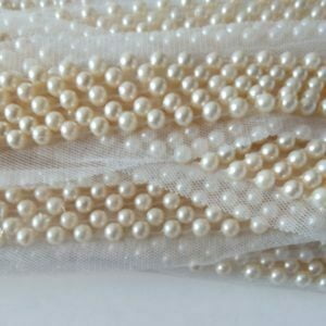 Champagne 5 row Pearl Beaded Trim