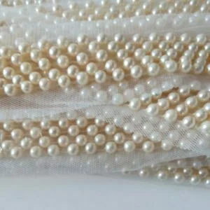 Champagne 5 row Pearl Beaded Trim
