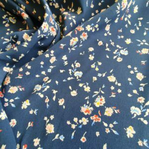 Indigo Floral silky crepe viscose