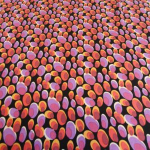 Multicoloured Oval Stretch Viscose Challis
