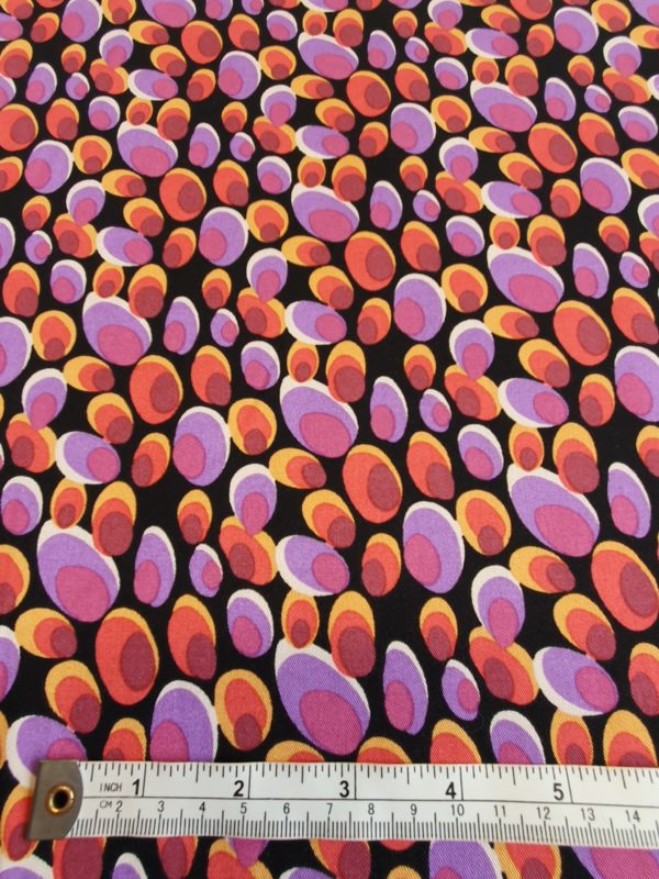 Multicoloured Oval Stretch Viscose Challis - Image 3