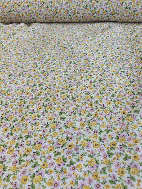 Summer Ditsy Pastel mini Florals in Viscose Light Crepe - Image 2