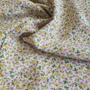 Summer Ditsy Pastel mini Florals in Viscose Light Crepe