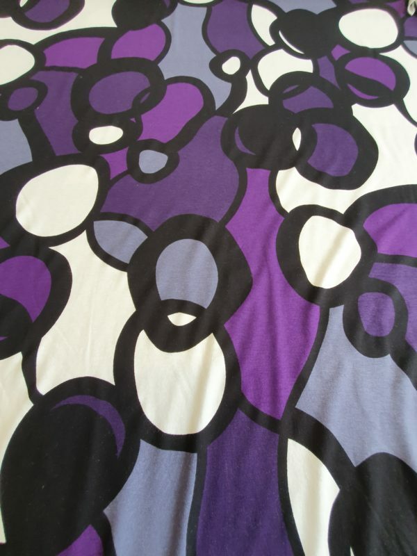 Stretch Viscose Rayon and Spandex Jersey in a Psychedelic design