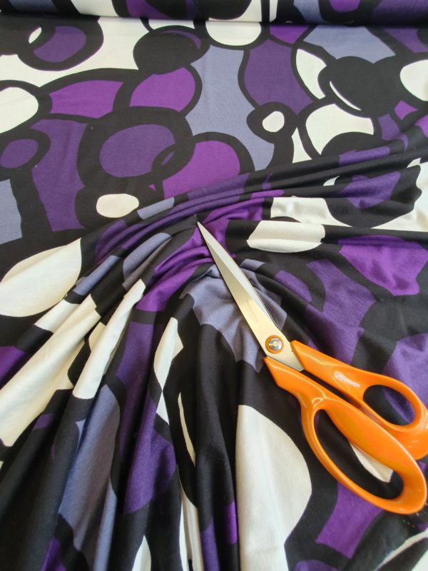 Stretch Viscose Rayon and Spandex Jersey in a Psychedelic design - Image 2