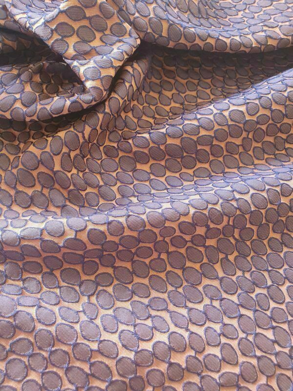 Raised Cloque in Oval design, 2 Tone Jacquard Brocade