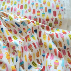 100% Cotton Multi-coloured Lollipops by Makower, sold per 1/2mt