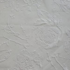 'Nicola' Irredescent Sparkle Flocked Organza Tulle in Parchment