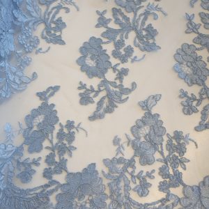 Large floral embroidered and corded lace