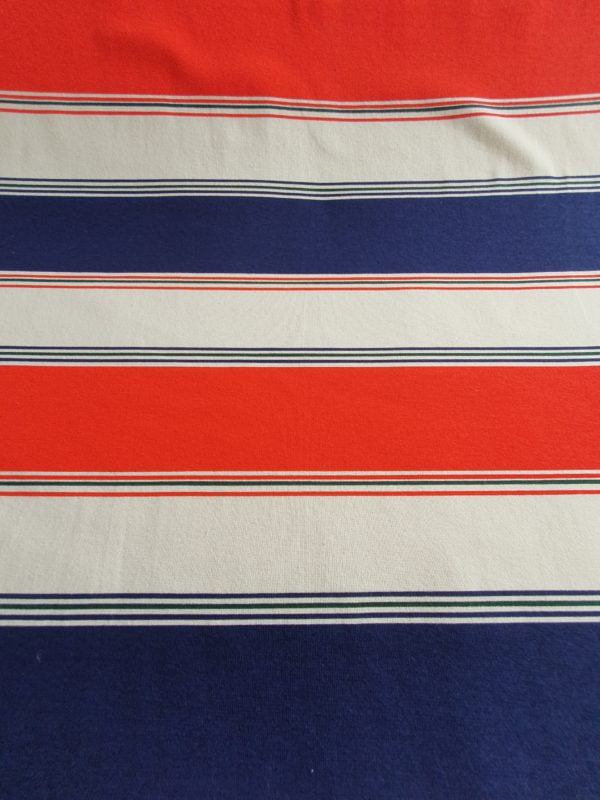 Cotton Linen Stretch Striped Jersey - Image 3