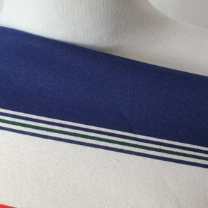 Cotton Linen Stretch Striped Jersey