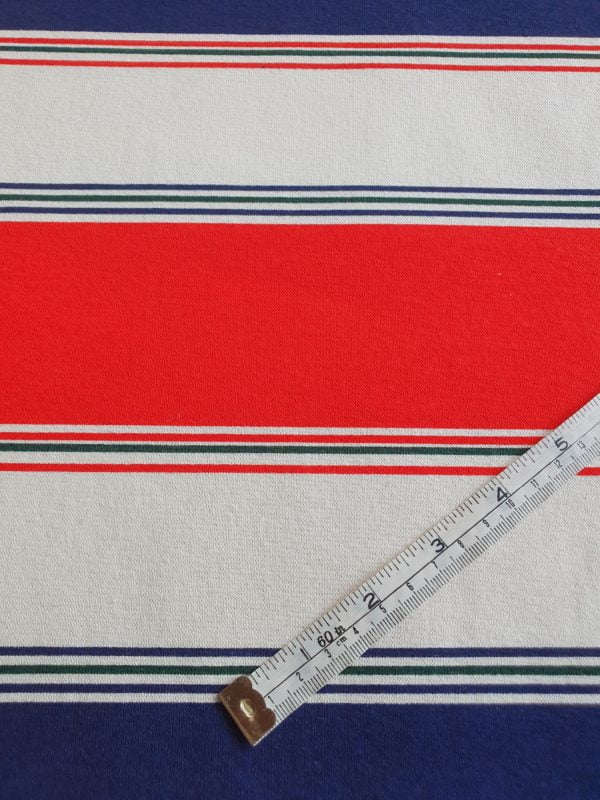 Cotton Linen Stretch Striped Jersey - Image 5