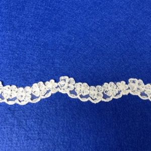 Embroidered and Beaded Lace edging, perfect for veils
