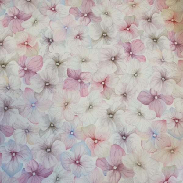 Delicate summer pastel floral in Polyester Marocaine Faille Panama - Image 3