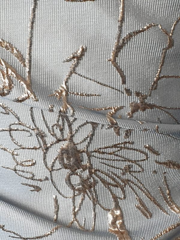 'Chloe' Metallic embossed in Gold Jacquard Brocade