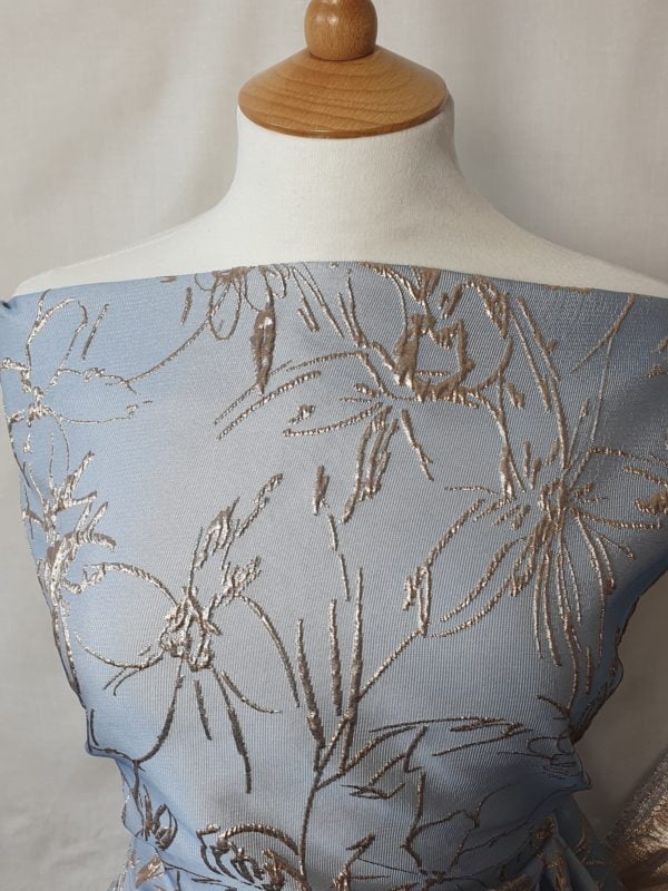 'Chloe' Metallic embossed in Gold Jacquard Brocade - Image 4