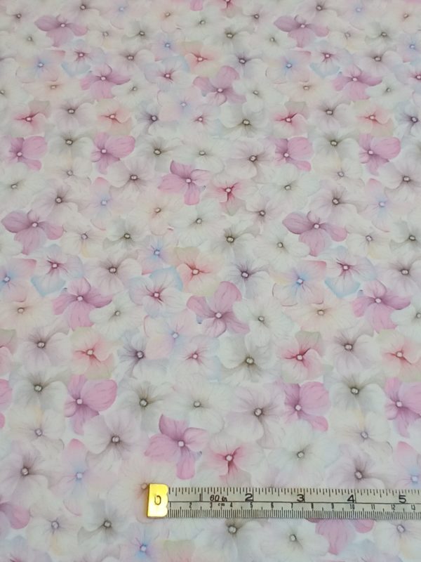 Delicate summer pastel floral in Polyester Marocaine Faille Panama - Image 5