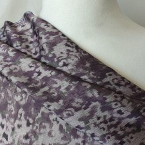 Polyester Silky Crinkle satin in Mauve Abstract