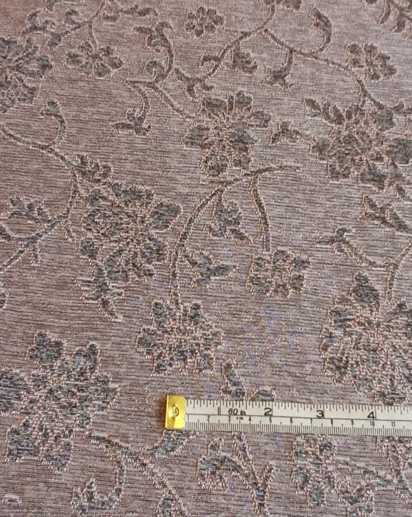 Stretch Floral Metallic Mink Jersey - Image 3