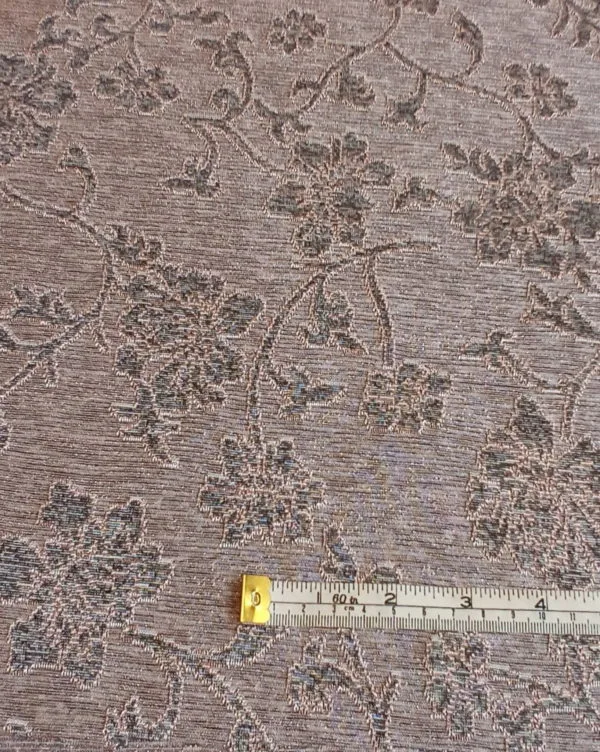 Stretch Floral Metallic Mink Jersey - Image 3
