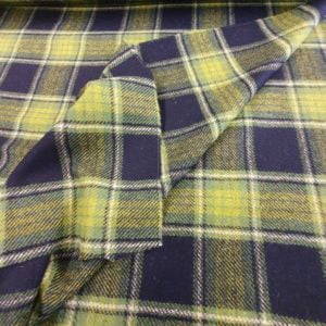 Co-ordinating Fern Green Wool Check and Plain